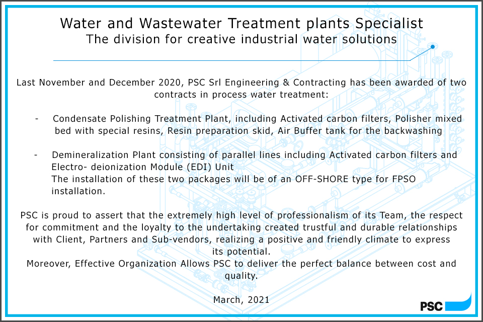 PSC AWARD WATER AND WASTEWATER TREATMENT PLANT SPECIALIST News